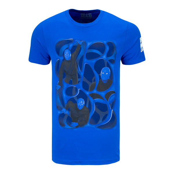 Blue Man Group Coming Through the Web T-Shirt in Blue - Vue de face