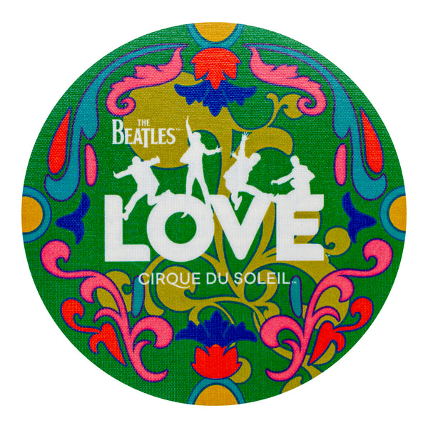 Les Beatles LOVE Paisley Green Vinyl Sticker - Vue de face