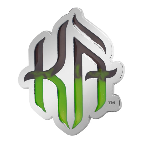 KÀ Logo de marque Hatpin en argent avec noir et vert - Vue de face