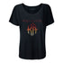 KÀ Ladies Rhinestone Logo T-Shirt en noir - Vue de face