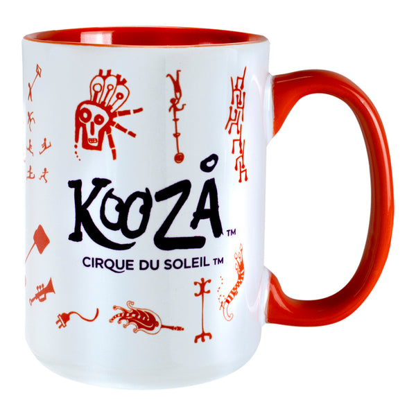KOOZA Silhouette Mug en blanc avec orange - Vue de côté