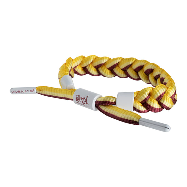 KOOZA Bracelet tressé jaune Rastaclat - Vue de face