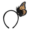 OVO Bandeau papillon en noir et orange - Vue de face