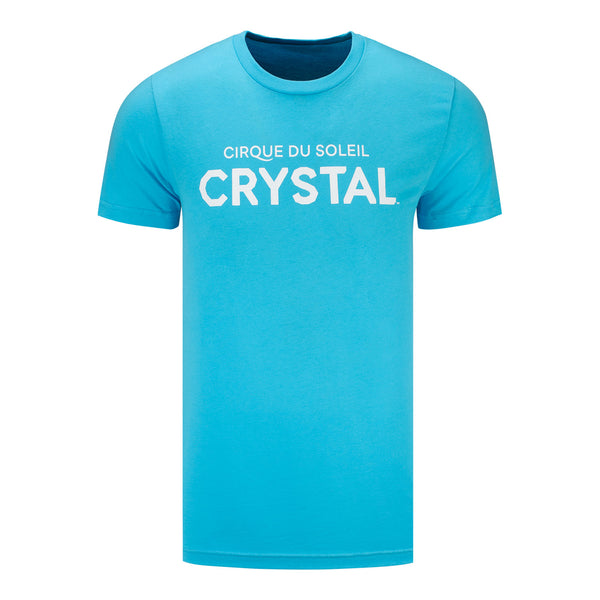 CRYSTAL Logo de marque T-Shirt en bleu vif - Vue de face