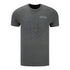 CRYSTAL Geometric Lines T-Shirt en gris charbon de bois - Vue de face