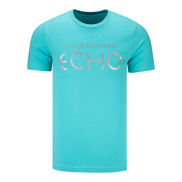 ECHO T-shirt foil en bleu clair - Vue de face