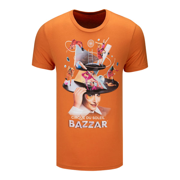 BAZZAR T-shirt de marque en orange - Vue de face
