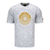 T-shirt surdimensionné du Cirque du Soleil en blanc et or - Vue de face