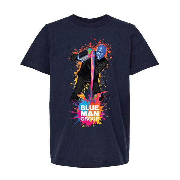 Blue Man Group Youth Easy Pour T-Shirt in Navy - Vue de face
