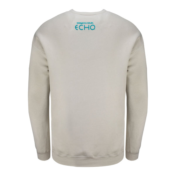 ECHO Reimaginez Notre Monde Crewneck Sweatshirt en blanc - Vue arrière