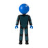 Blue Man Group Blue Guy avec figurine de costume lumineux en noir et bleu - Vue de face