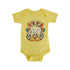 Les Beatles LOVE Logo chapiteau Motif rétro Infant Onesie en jaune - Vue de face
