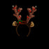 'Twas LED Reindeer Antlers en brun - Vue de face, LED sur