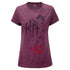 KÀ Chapiteau Ladies Floral Design T-Shirt en violet - Vue de face