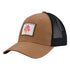 KÀ Logo chapiteau Chapeau arrière en maille bicolore en brun et noir - Vue de gauche