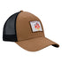 KÀ Logo de chapiteau Chapeau arrière en maille bicolore en brun et noir - Vue de droite