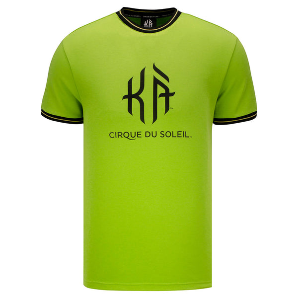 KÀ Logo de chapiteau pour adultes T-shirt à rayures en tricot en vert - Vue de face