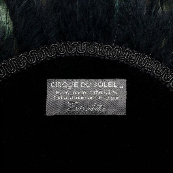 Masque Carnevale rouge et noir du Cirque du Soleil - Zoomé en vue, Étiquette