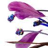 Masque pourpre violet plumes bleues et rouges du Cirque du Soleil - Zoomé en vue