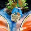 Masque de paon bleu haut de gamme du Cirque du Soleil - Zoomé en vue