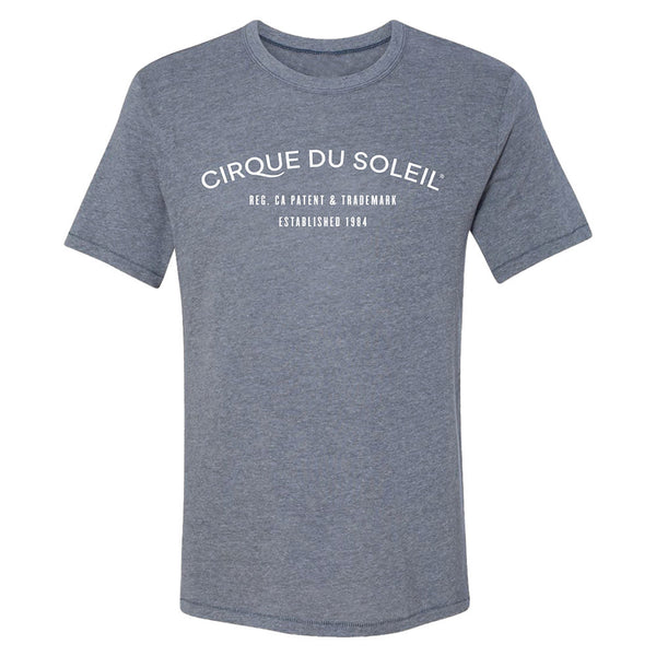 T-shirt de marque classique pour adultes du Cirque du Soleil en marine vintage - Vue de face