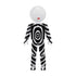 Figurine stripey à collectionner « O » en noir et blanc - Vue de face
