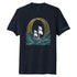 « O » Blue Waves T-Shirt dans la marine - Vue de face
