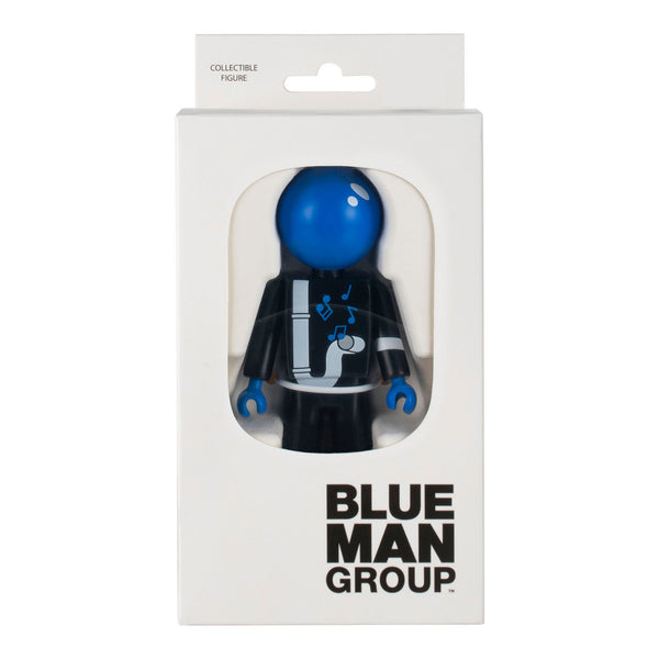 Blue Man Group Blue Guy With Pipes Figurine en noir et bleu - En blanc Vue de la boîte
