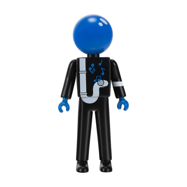 Blue Man Group Blue Guy With Pipes Figurine en noir et bleu - Vue de face
