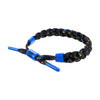 Blue Man Group Bracelet tressé Rastaclat en noir et bleu - Vue de côté