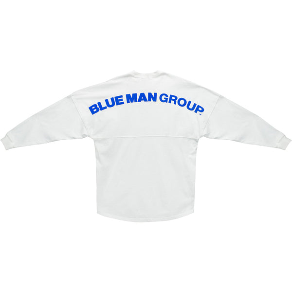 Blue Man Group Spirit Jersey® blanc à manches longues surdimensionné - Vue arrière
