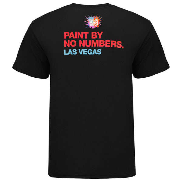 Blue Man Group Peinture sans chiffres - T-shirt de Las Vegas en noir - Vue arrière