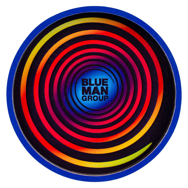Aimant en 2D Blue Man Group, bois, dégradé en spirale