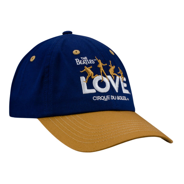The Beatles LOVE Chapeau de logo de chapiteau pour adultes en marine / or - Vue de droite