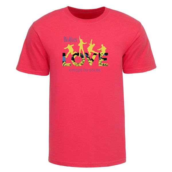 Les Beatles LOVE Kaléidoscope Fuchsia T-Shirt - Vue de face