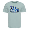 T-shirt bleu The Beatles LOVE pour adultes