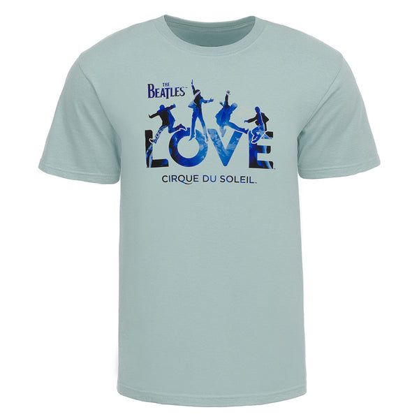Les Beatles LOVE T-shirt bleu de chapiteau pour adultes - Vue de face