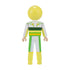 KÀ Figurine jumelle verte en jaune, blanc et vert - Vue arrière