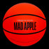 Mad Apple Basket-ball LED en orange - Vue latérale LED