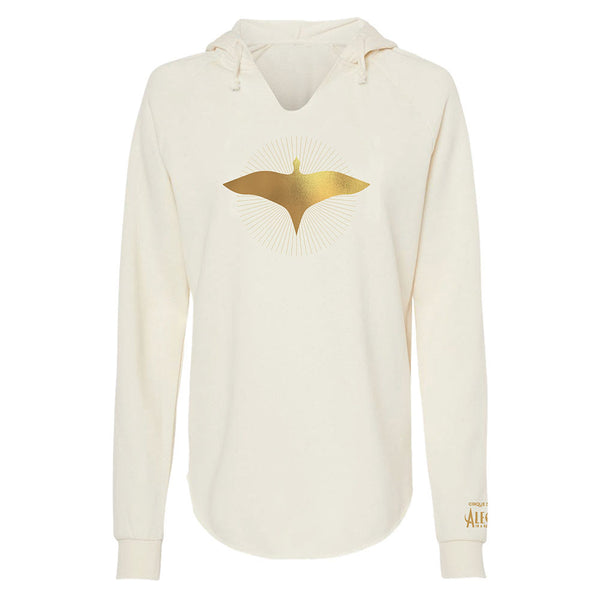 Alegría Sweat-shirt pour dames avec oiseau d’or en os - Vue de face