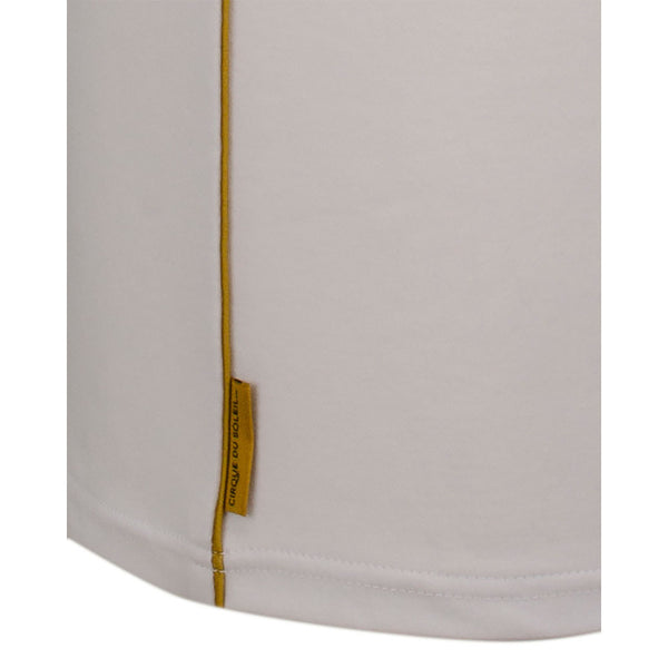 T-shirt de tuyauterie sublimée pour adultes du Cirque du Soleil en blanc - Vue zoomée