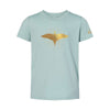 T-shirt Alegría avec oiseau doré, bleu vieilli, pour les jeunes
