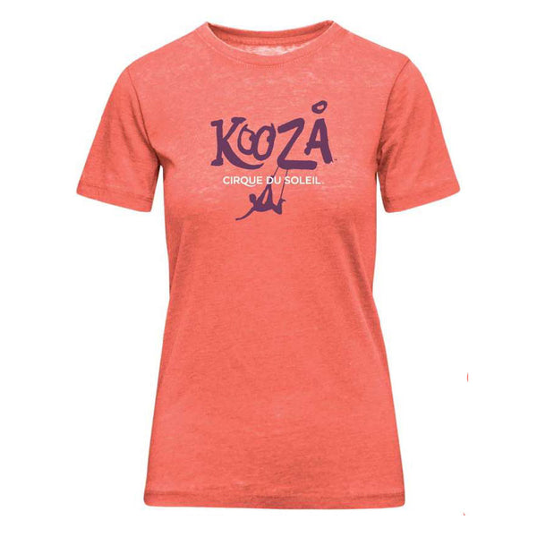 KOOZA Ladies Marquee T-Shirt à Coral - Vue de face