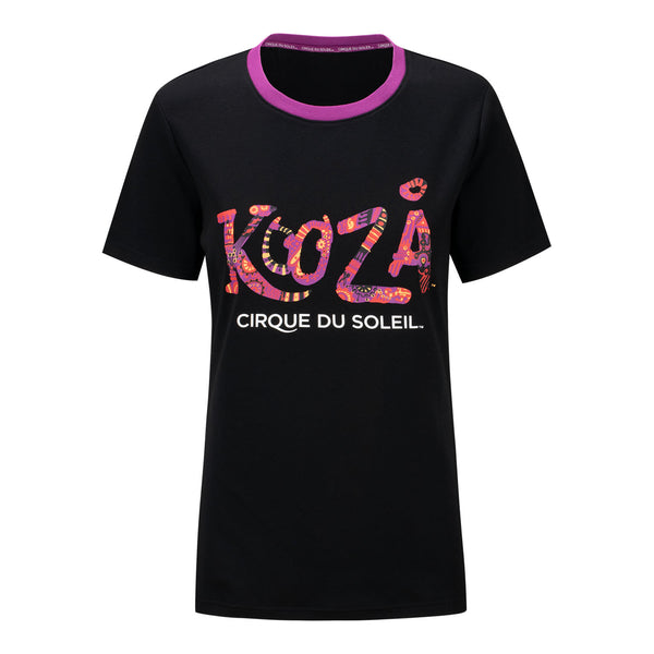 KOOZA Ladies Black Marquee T-Shirt - Vue de face