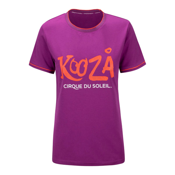 KOOZA Ladies Purple Marquee T-Shirt - Vue de face