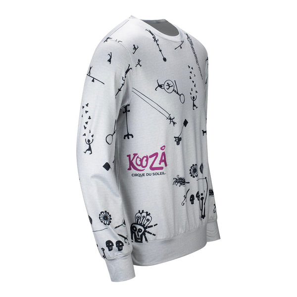 KOOZA Show Acts Crewneck Sweatshirt en gris clair - Vue de droite