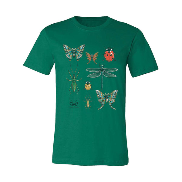 OVO Insect Youth T-Shirt en vert - Vue de face