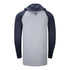 Corteo Logo de marque Sweatshirt à capuchon en gris et marine - Vue arrière