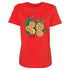 LUZIA T-shirt floral en coquelicot - Vue de face