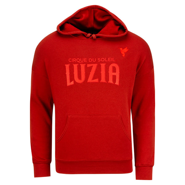 LUZIA Sweat-shirt à capuchon de marque en rouge - Vue de face